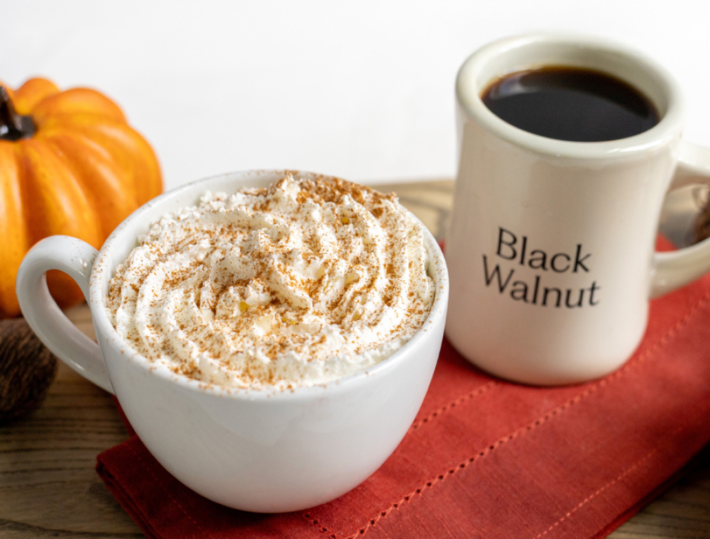 Pumpkin Spice Latte & Pumpkin Mocha Coffee — The fall icon, elevated Black Walnut-style.