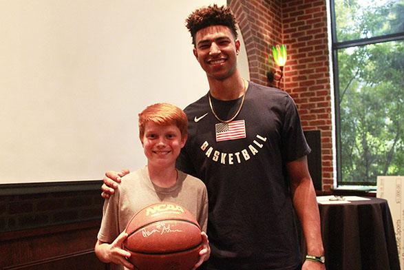 Quentin Grimes, Gatorade Texas Boys Basketball Player of the Year, with a student athlete