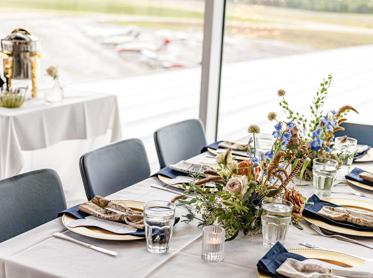 The private dining room with a view at our restaurant in Conroe
