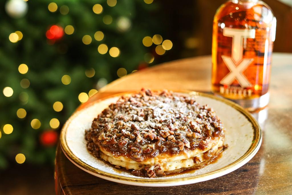 TX Whiskey Pecan Pie Pancakes